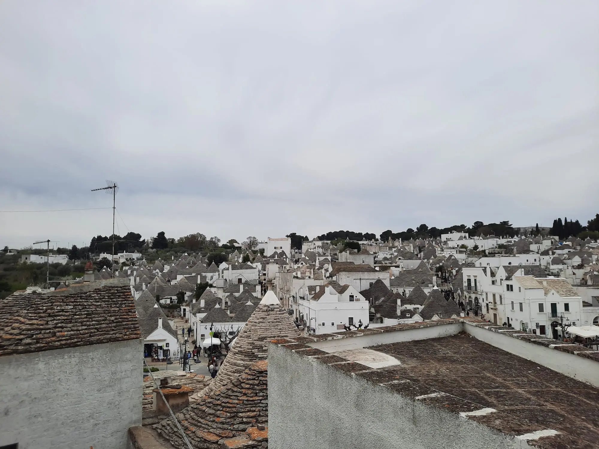 Trulli of Alberobello seen from above in Puglia
