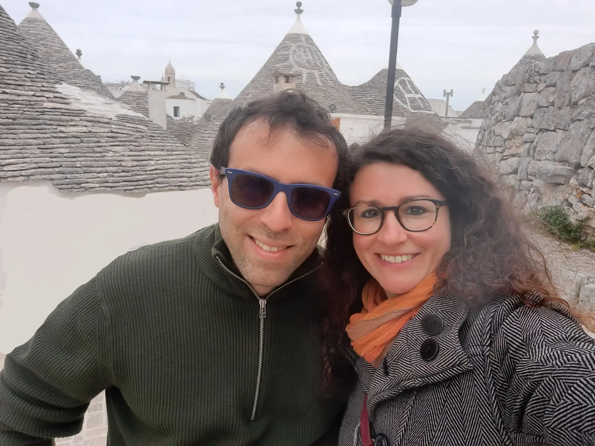 Ricky and Anna among the trulli of Alberobello